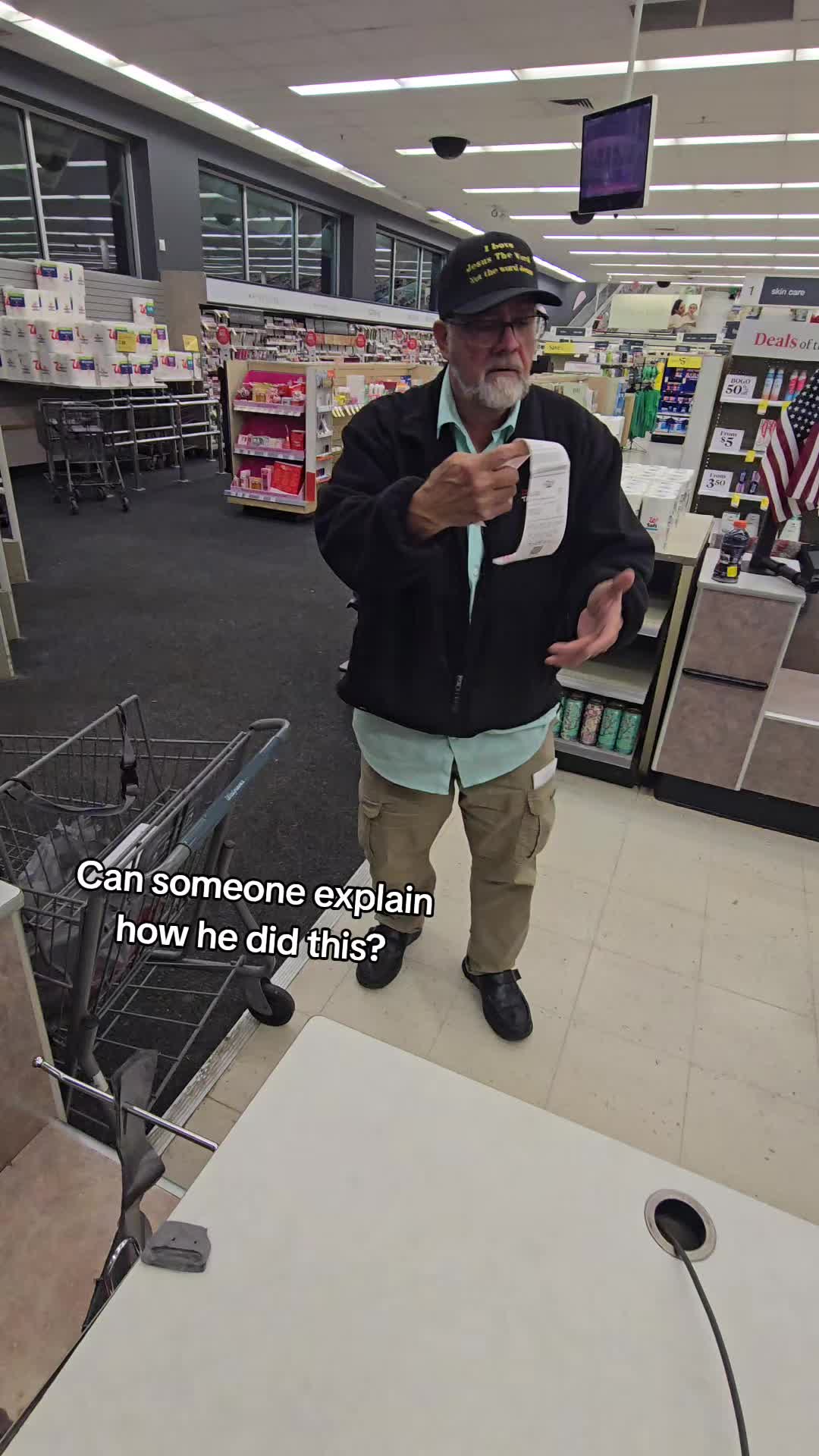 for context i rung him out and asked if we wanted to see a reciept trick, and as soon as we said yeah he did it, no setup or nun. HOW #magic #ultimate #hope #despair 