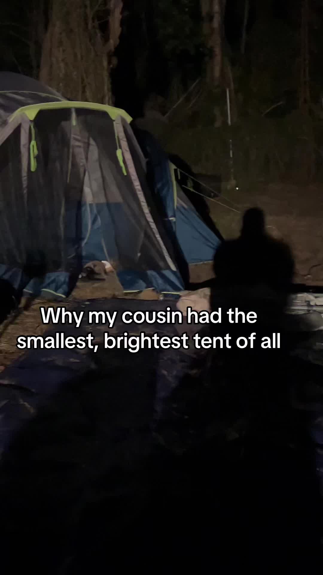 No air mattress, no sleeping bag 🥴 @@_leelee and had the nerve to say “I slept good in my tent, I was stretched all out” 🤣😭