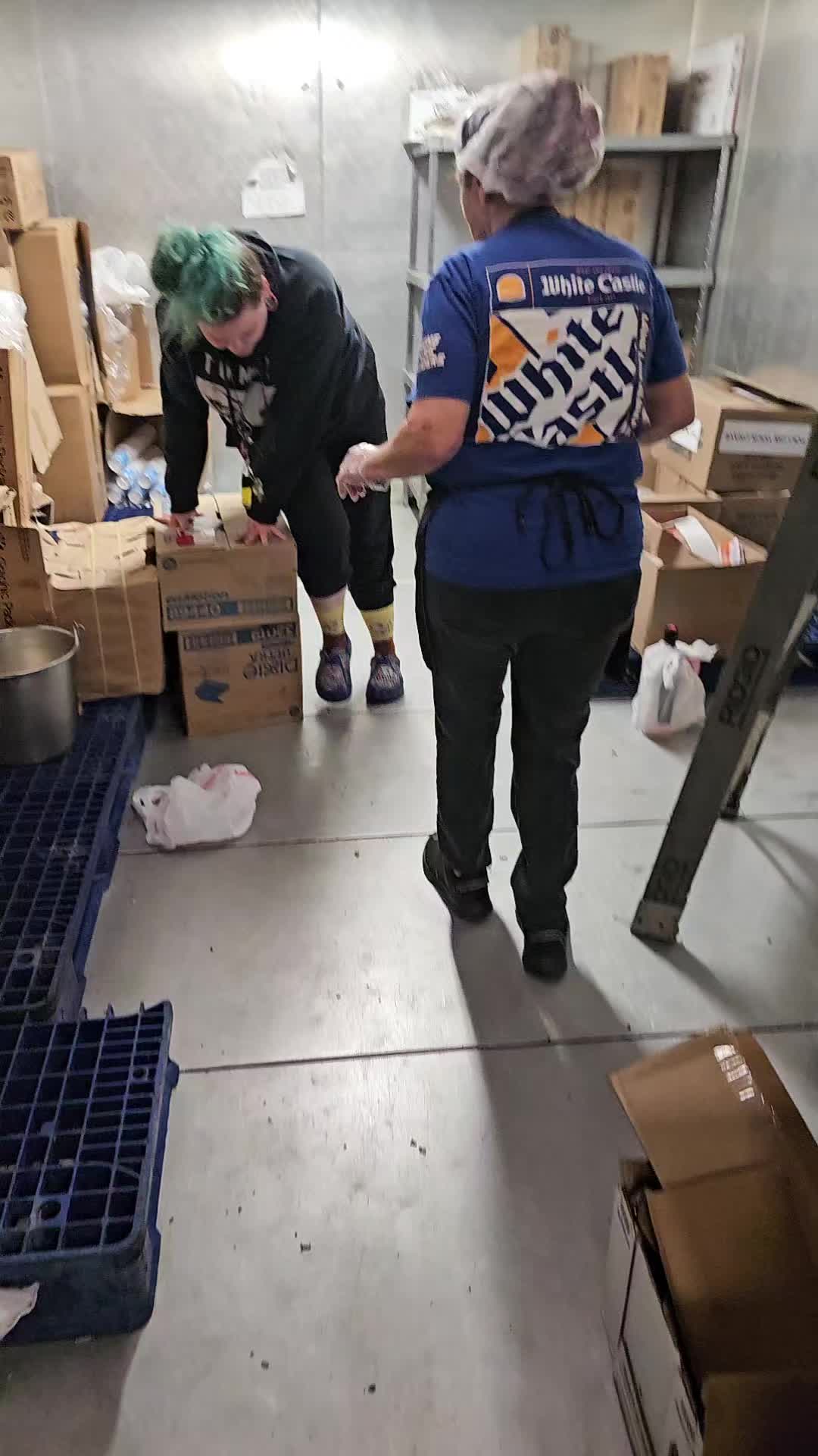 Went to white castle on south kingshighway in St. Louis. Poor older lady was backed up saying she was alone by herself working. Two minutes later she said she had to wake someone up, came back out front and said her coworker was passed out. I went to the back to make sure someone wasnt hurt. She was face down on the walk in floor passed out drunk. Woke her up and she said she was drunk. Had a liquor bottle and cigarettes on the floor next to her. The older lady was scared saying she didn't want to call anyone for help and said that the district manager knows that this woman comes to work often drunk and high. I took the picture and video after I realized she wasnt in need of medical attention. #whitecastle #drunk #contaminatedfood  #stlouismo #southkingshighway 