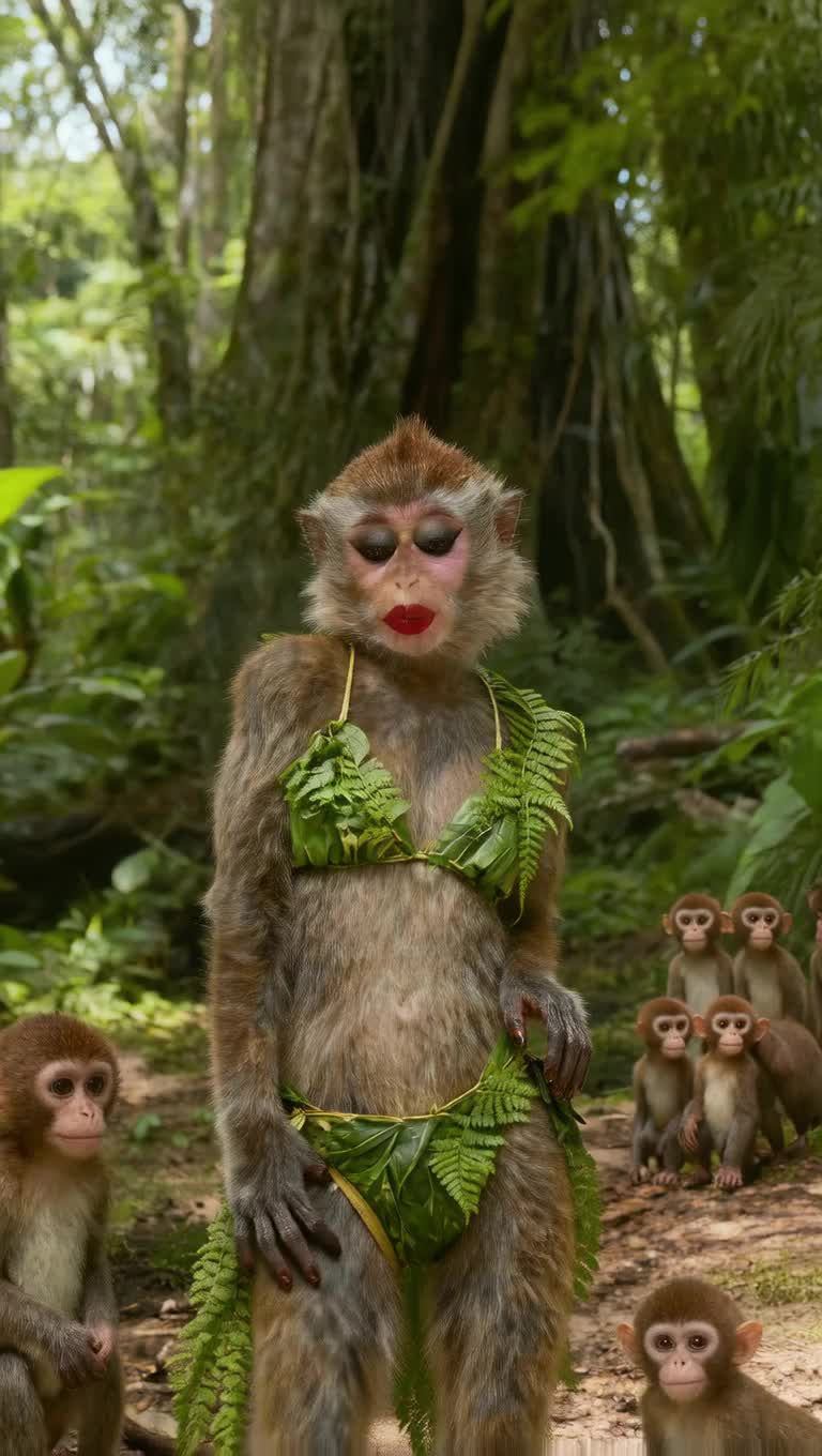 New Dance#ลิง #เต้นรำ #ป่า #เทรนด์วันนี้ #tiktokthailand 