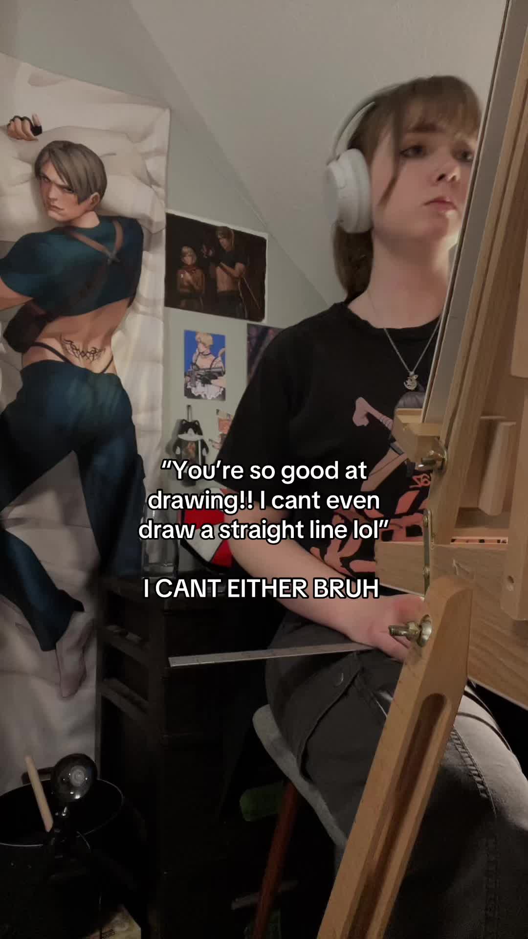 I did not expect this to blow up but leon is from @SMASHPANSY PLEASE support the artist’s shop!! their merch is amazing  #traditionalart #drawing #digitalart #leonkennedy 