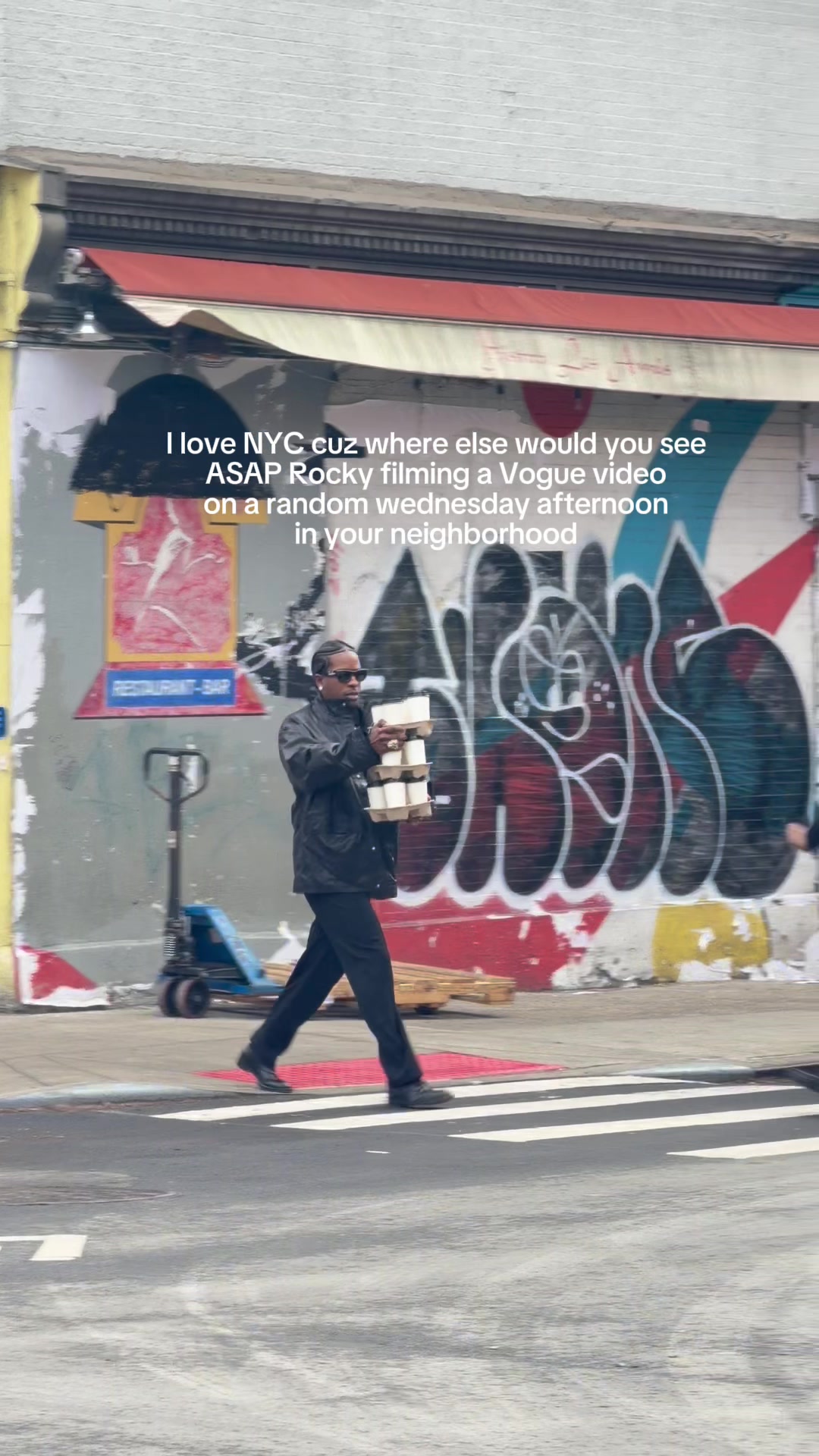 a random wednesday in soho featuring asap rocky 🔥 #asaprocky 