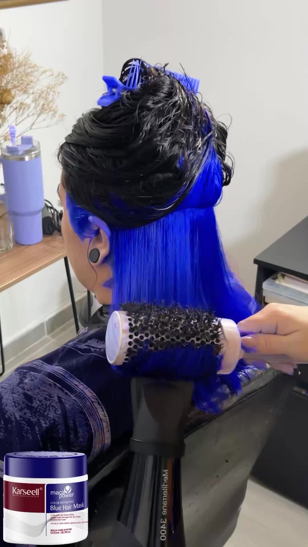 #karseell #bluehair#karseellcollagen #hairmask#karseellbluehairmask#althair#dfwhair#hairinspo#haircare #hairtok #smoothhair #hairdamage #shinyhair #fouyou 