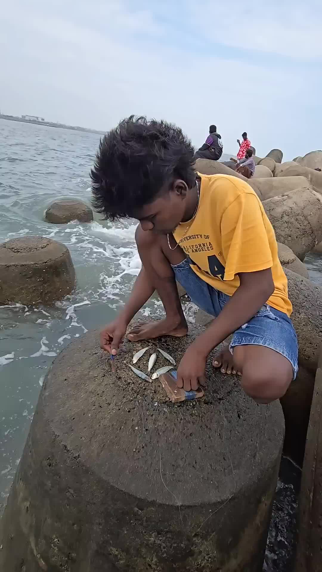 Young Boy's Fishing Idea worked well #fishing #fishingvideos #thoondilulagam #seafishing