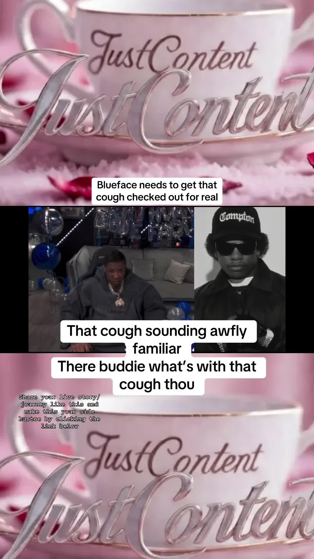 Blueface started coughing up something crazy.. sounds so familiar#blueface#foryoupage#LIVEIncentiveProgram #SideHustleLIVE #PaidPartnership 