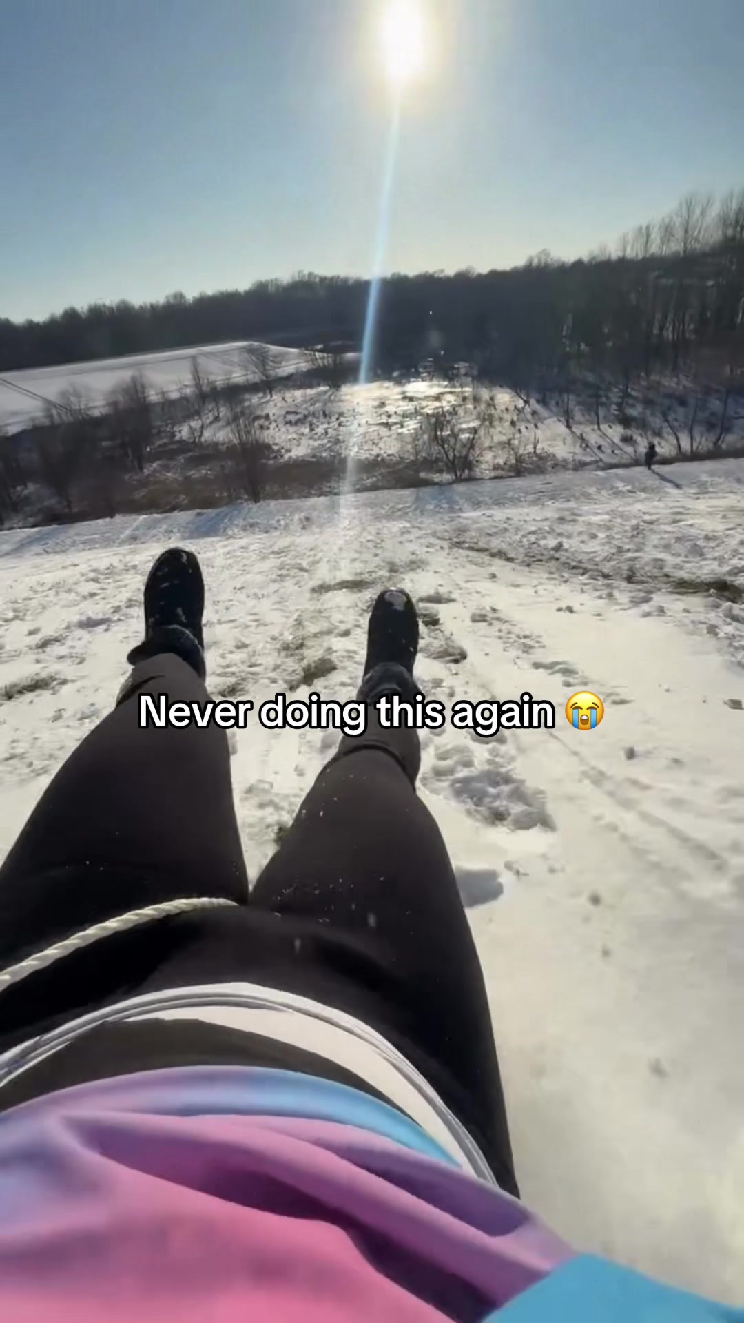 Staying inside now 👍 #sled #fail #snow #slam #slide (via breproo/IG)