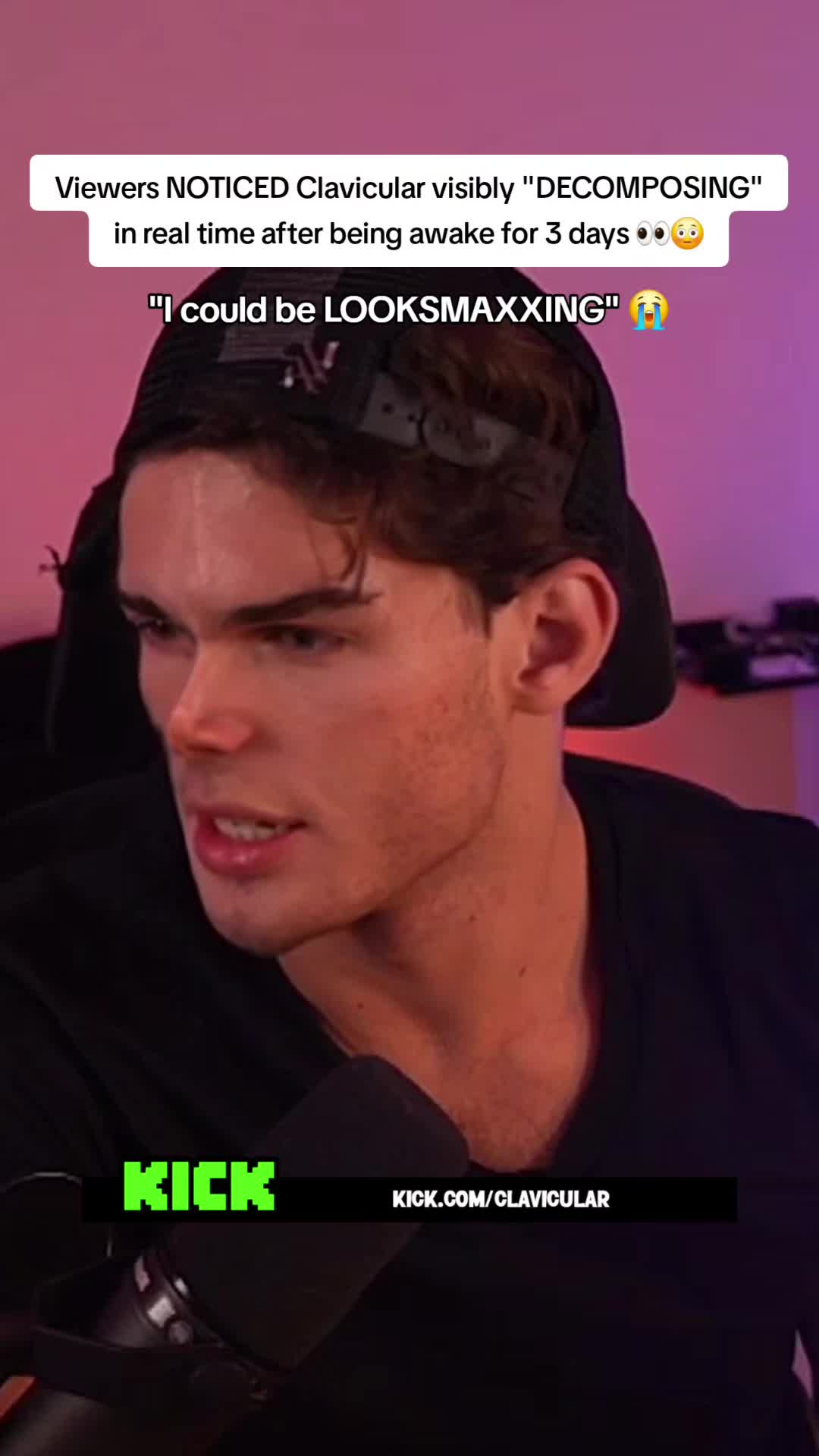 Viewers NOTICED Clavicular visibly "DECOMPOSING" in real time after being awake for 3 days. The moment Clavicular didn't realize how horrible he's MT-2 Tan turned out on LIVE. #clavicular 