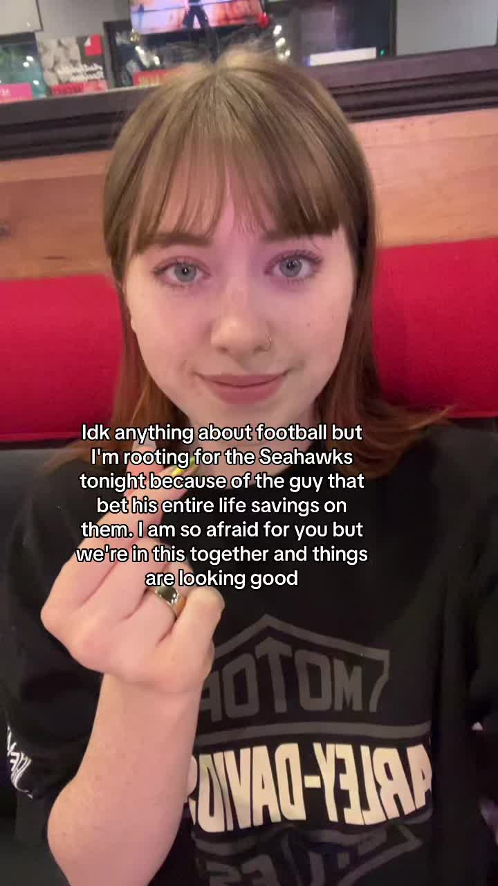 But honestly bad bunny is my main focus for real #superbowl #seahawks #football #anxiety 