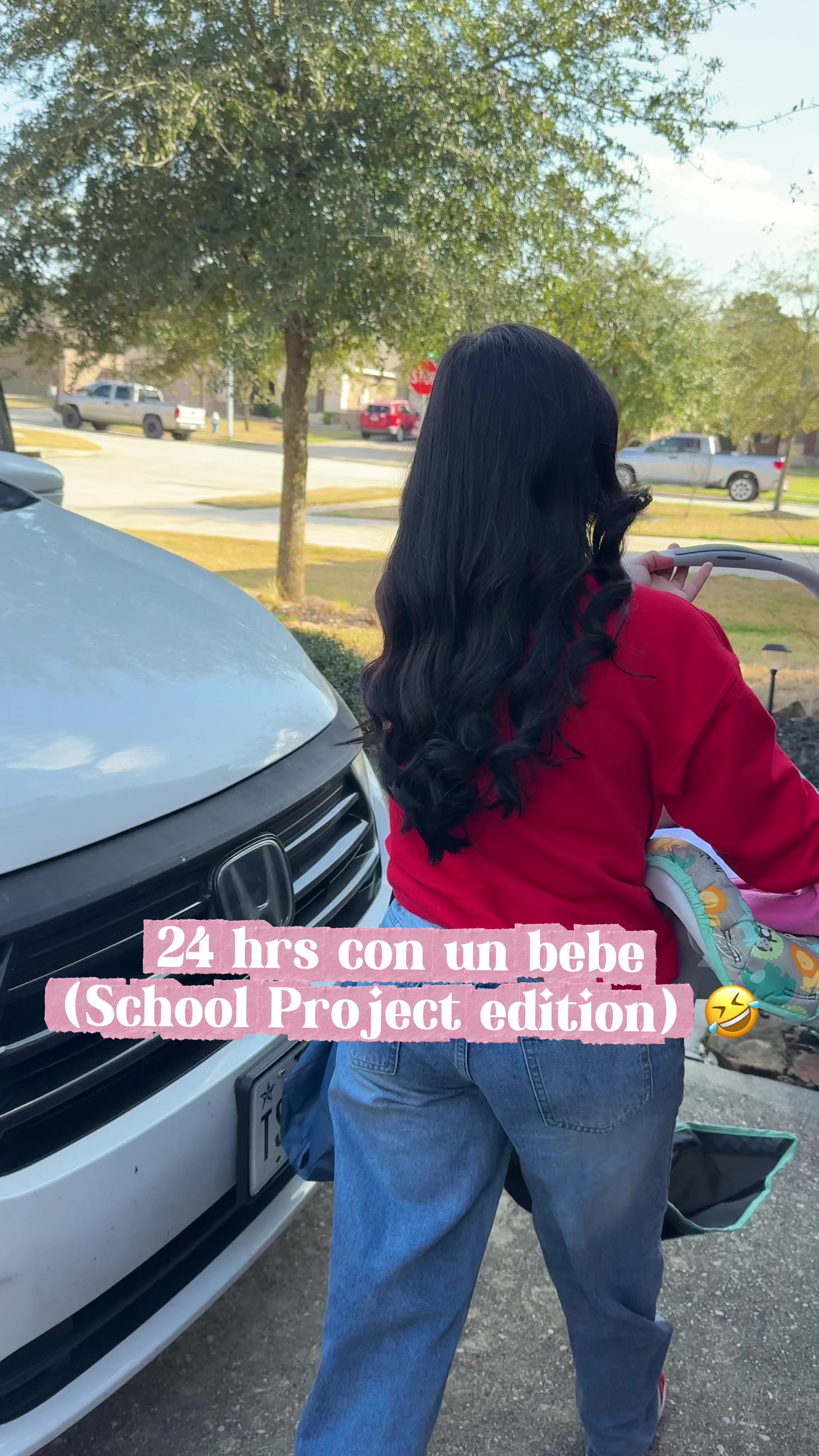 24 hrs with a baby (school project) 🤣 #childdevelopment #babiesoftiktok #humor #teens #fyp 