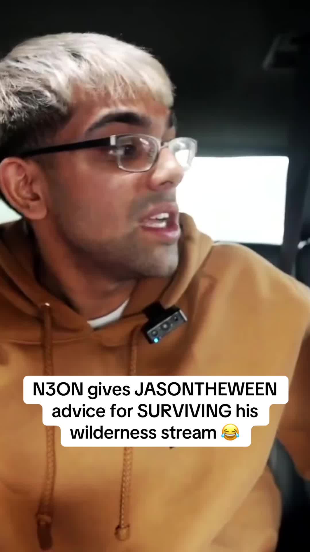 N3ON gives JASONTHEWEEN advice for SURVIVING his wilderness stream 😂#n3on #jasontheween #fyp #viral #streamer 