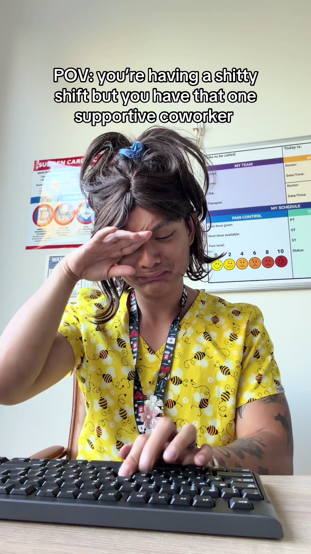 And that’s what you call a work bestie @fabletics scrubs @NurseAustin #nursejohnn #nurse #nursing #comedy 