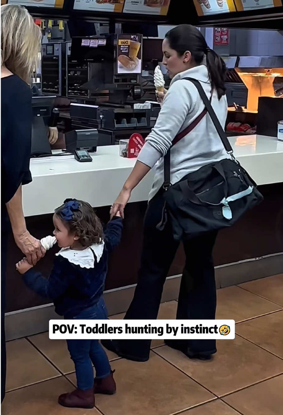 Toddlers believe all food belongs to them😂#baby #toddler #frp #funny #cute