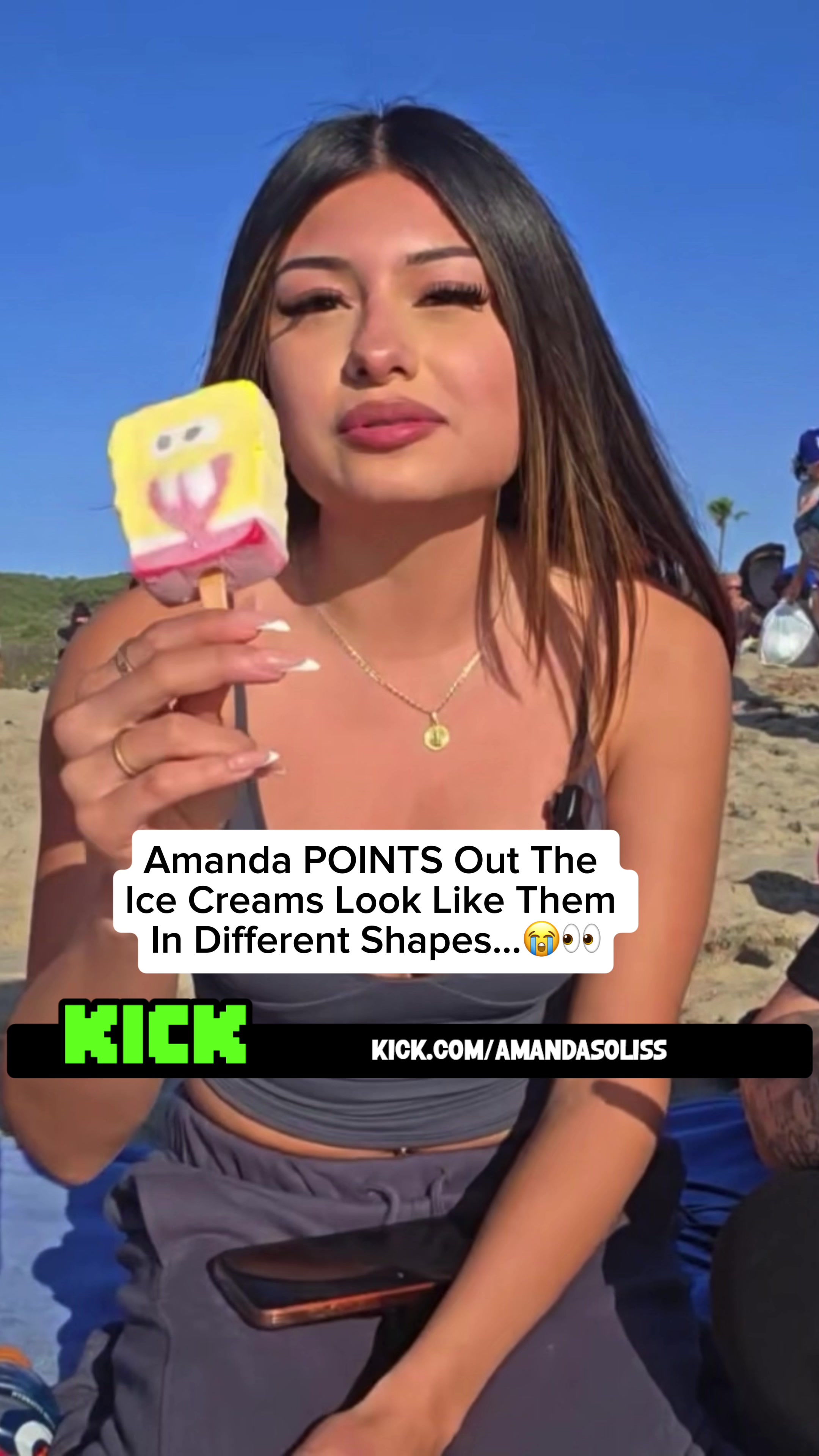 Amanda POINTS Out The  Ice Creams Look Like Them  In Different Shapes…😭👀 #amandasolis #fyp 