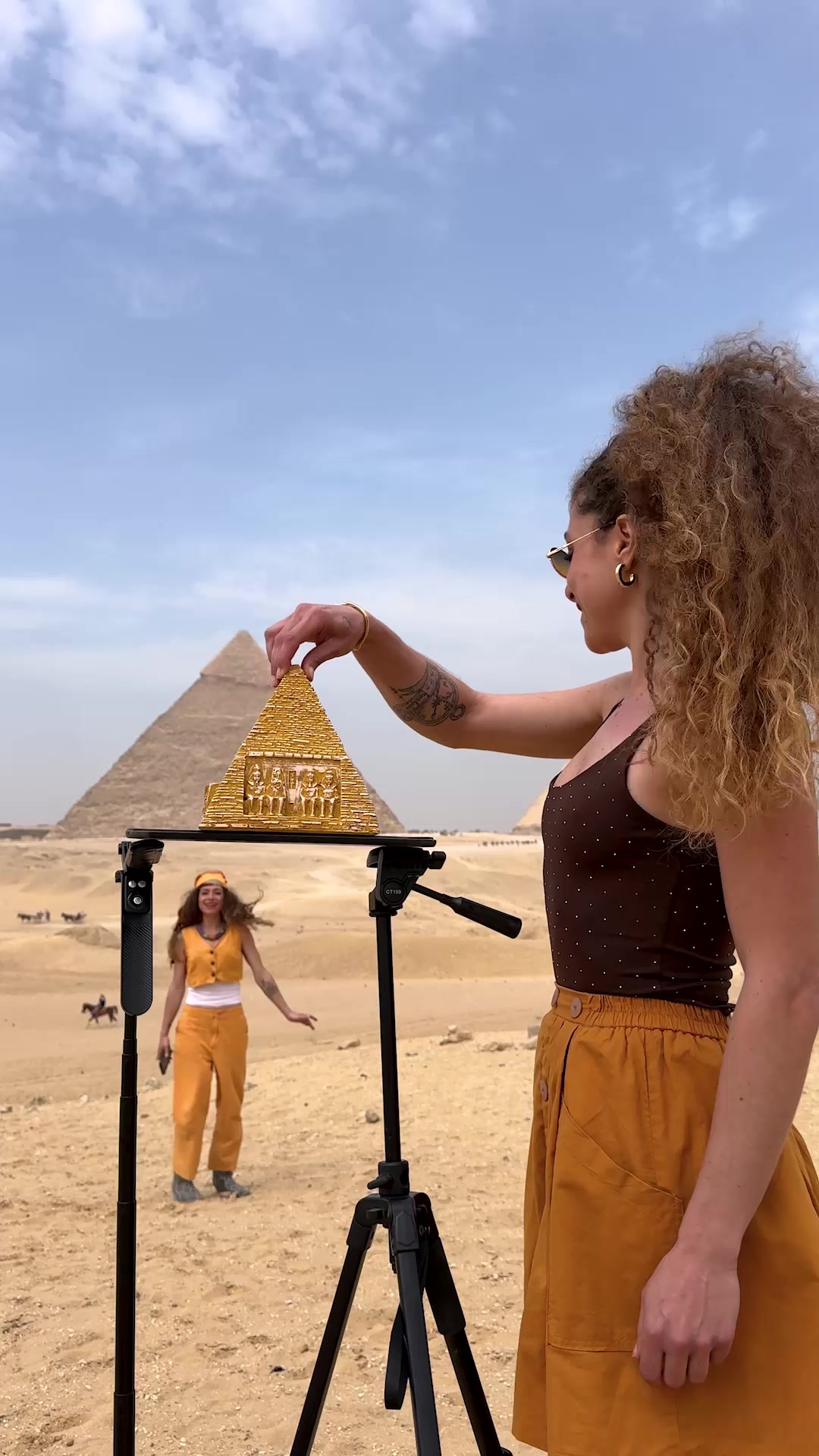 #behindthescenes of the previous video 📹 #piramids #gizapyramids #Cairo #Egypt 