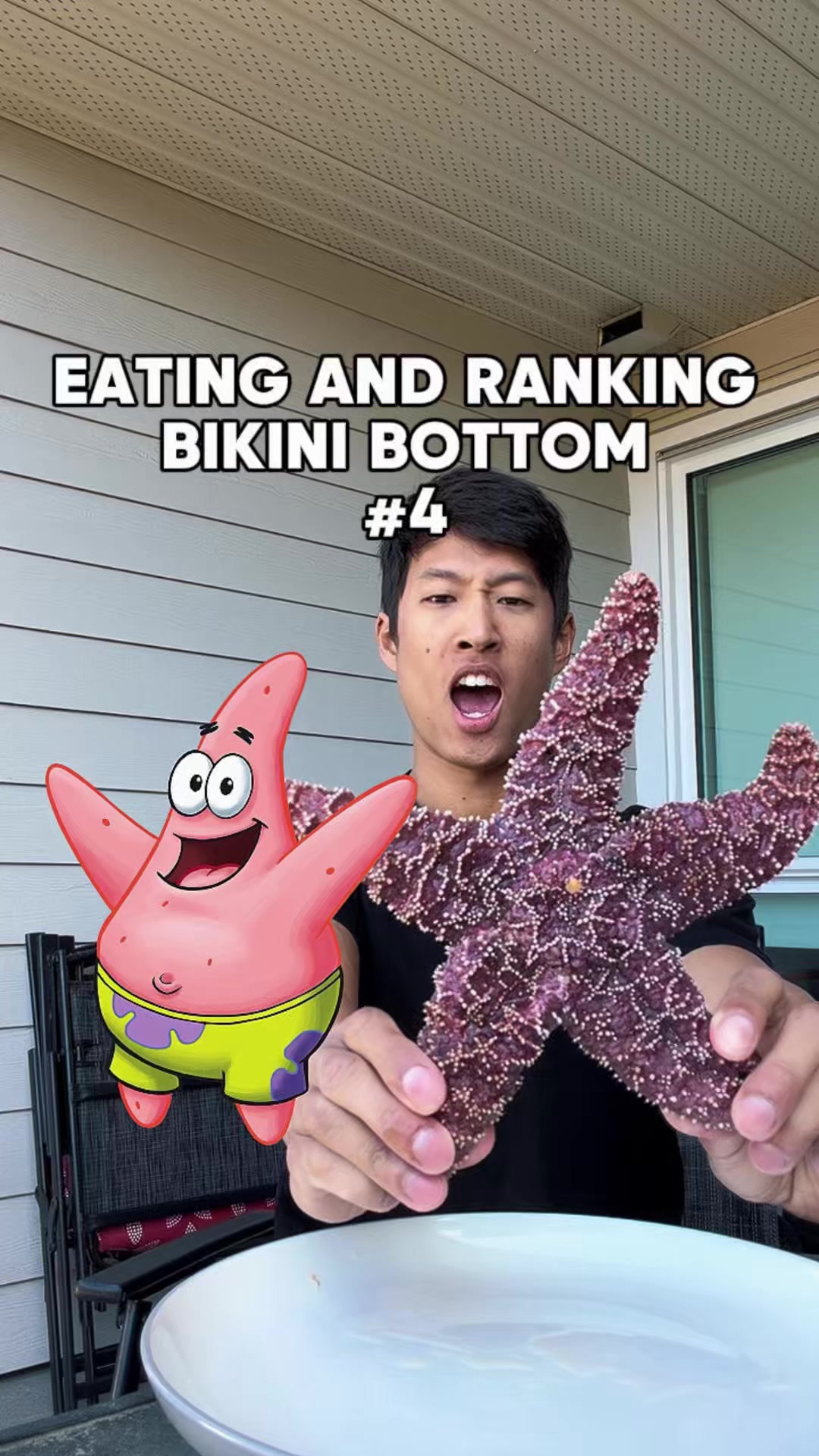 Eating and Ranking Bikini Bottom: Patrick 🤩🌊 #catchandcook #seafood #spongebob #patrick #starfish 